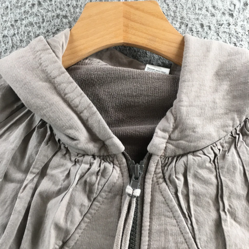 Chaqueta con Capucha Prairie Underground Para Mujer M Gris Algodón Bolsillo Con Capucha Cremallera Completa Foto 3 de 4