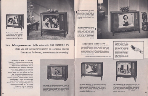 1964 Advertising Catalog "Magnavox" Auto-Sonic Color Stereo Theatre TV Radio - Picture 9 of 13
