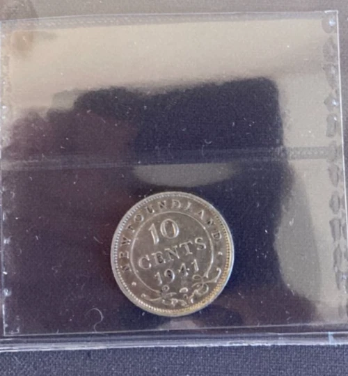 Newfoundland - 10 Cents - 1941C - ICCS Certified  - VF-20 - Image 2 of 3