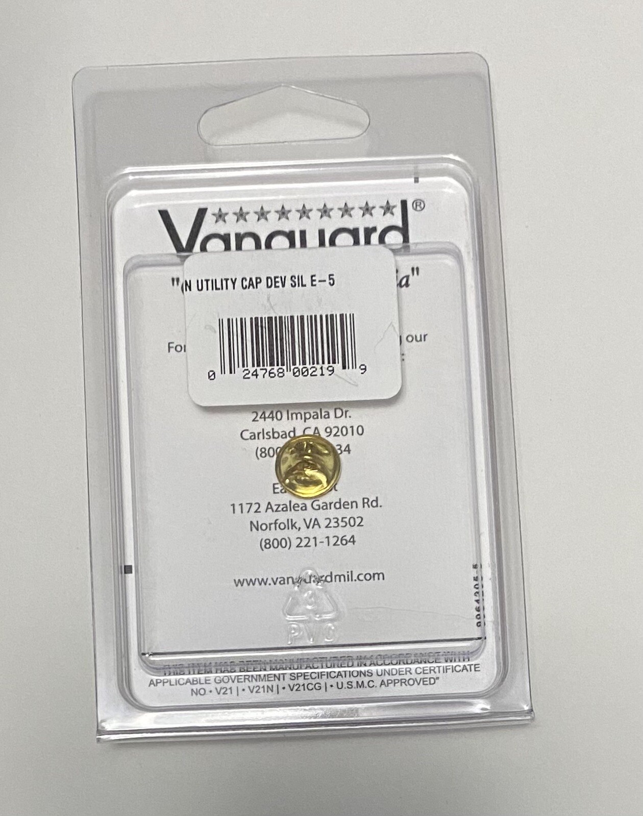 Vanguard Navy Utility Cap Device E-5 Silver - Military | eBay