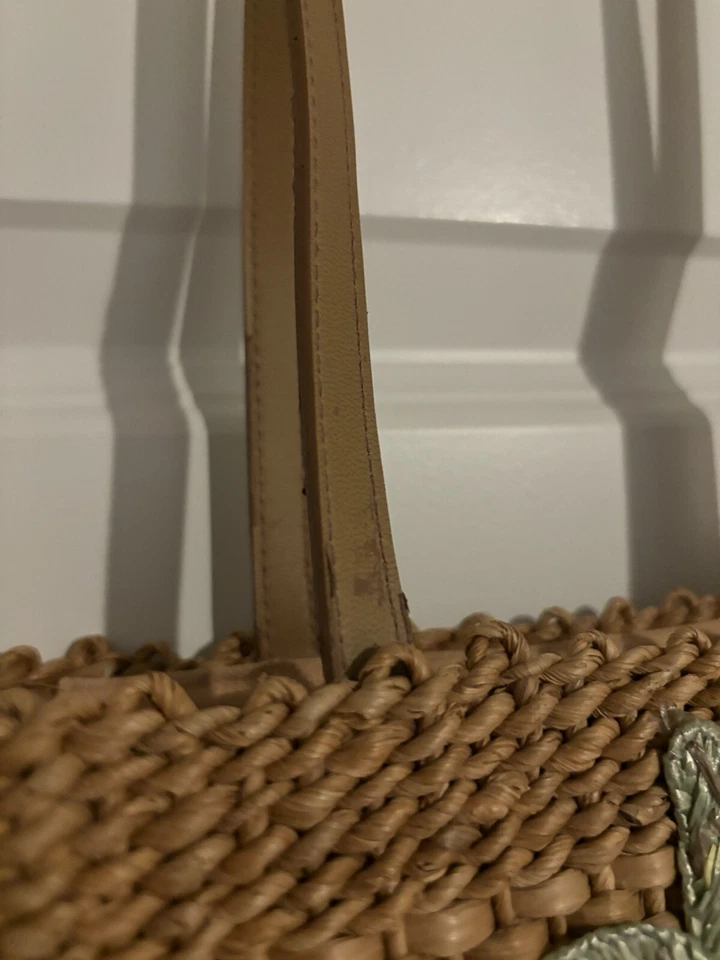 Bolsa de ombro de palha tecida St. John’s Bay palmeiras e macacos  - Imagem 4 de 4