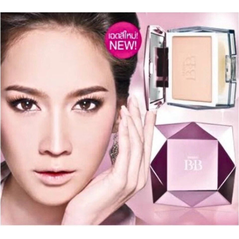 Mistine Super Powder Pressed Foundation BB Diamond SPF25 PA++ Face Skin 10g - Image 2 of 4