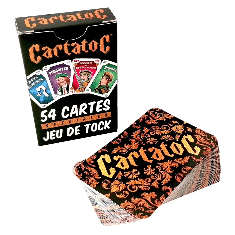 CARTATOC® - Jeu de 54 cartes spéciales jeux de Tock, Marque Française LEDELIRANT - Photo 3/4
