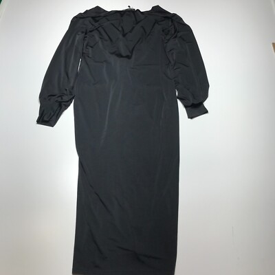 bhldn off the shoulder pleated midi dress Ruffles Jacquard Elegant Dress XS / Blue
