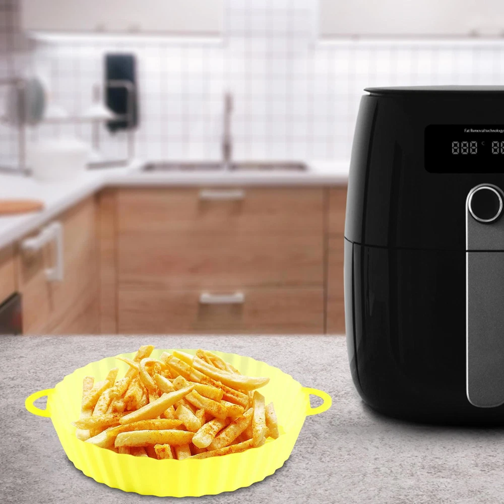 Air Fryer Silicone Pot Basket Liners Non-Stick Safe Oven Baking Tray Accessories