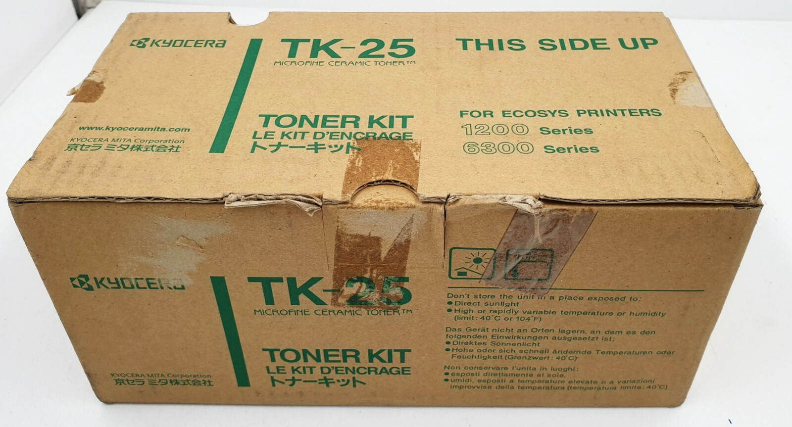 KYOCERA TK-25 Black TONER KIT inc waste etc  for Ecosys 1200  6300 GENUINE NEW