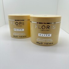 2 VTG FLORIS London Elite Skin Conditioning Shaving Cream 200g 7 OZ NEW NOS