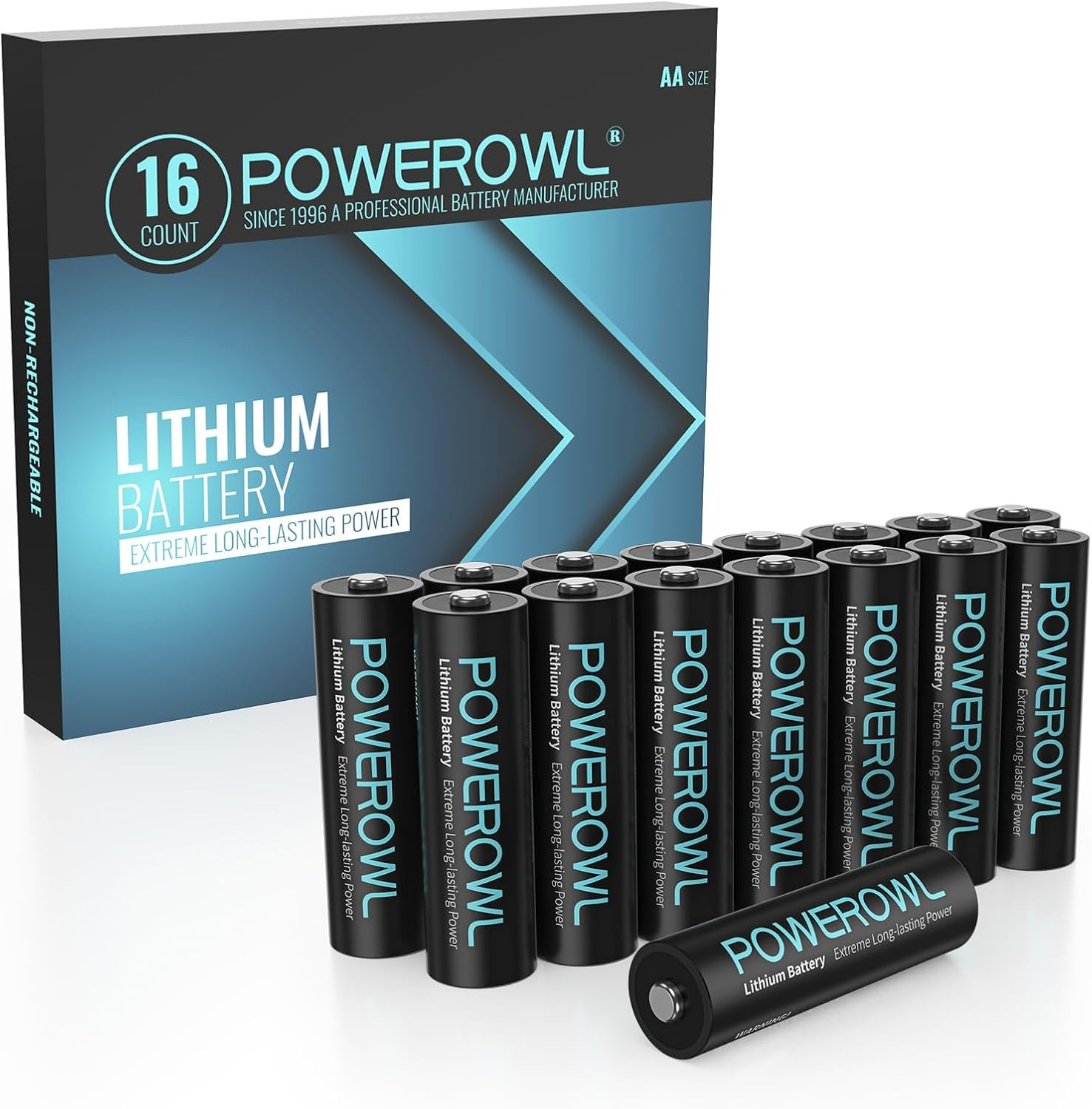 Lithium Batteries AA 16 Pack, High Capacity 1.5V Double a Battery Long Lastin...-image