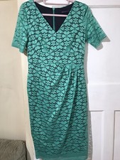 M&S Collection Pencil Dress Mint Green Lace Knee Length Occasion UK 10