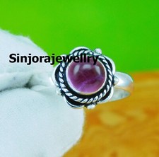 Amethyst Gemstone 925 sterling silver handmade Gift Ring US size 5 to 10