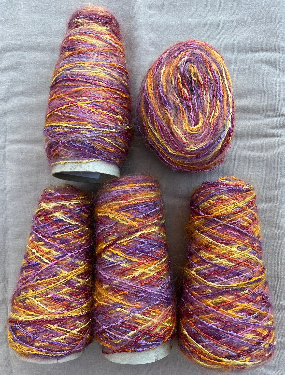 500g/17.5oz Fiesta Yarns STARBURST LA BOHEME rayon mohair wool, Color