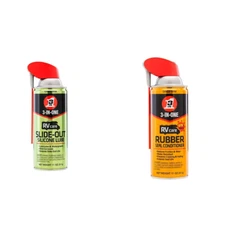 Slide-Out Silicone Lube 11 OZ & Rubber Seal Conditioner 11 OZ