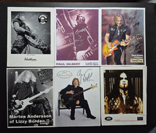 6 Musician Signed Photos Nick Catanese, Paul Gilbert, Dave Amato, Geezer Butler,