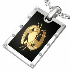 Alloy With Pendant Zodiac Sign Cancer 3 Tones W/ Rhinestones