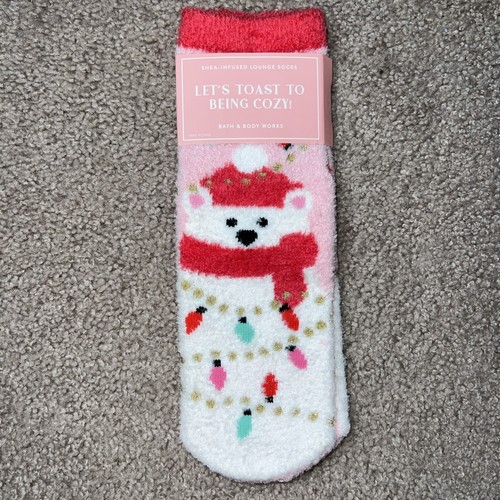 Bath & Body Works Let’s Toast To Being Cozy Bear Shea Infused Cozy Lounge Socks