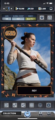 Topps Star Wars Digital Card Trader Halloween - Rey Tier 7 2019 Base