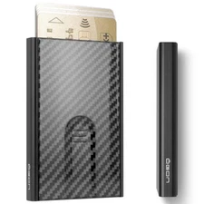 Ögon Card Case Genuine Carbon Aluminum RFID NFC Wallet Cover SL