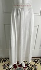 Vintage 1960s/70s Full Length Nylon Half Slip Lace Waistband Hem White  Pink M