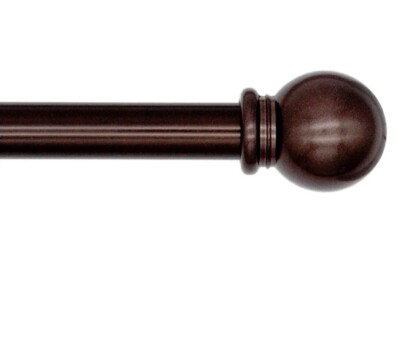 2- Mainstays Adjustable  48 -84  Bronze Ball Curtain Rod Bronze 5/8  New