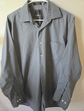 Arrow Wrinkle Free Poplin Dress Shirt Men's 16 32/33 Long Sleeve Gray NWOT