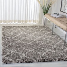Safavieh Power Loomed Hudson Shag Grey / Ivory Area Rugs - SGH282B
