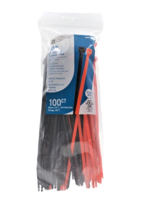 NIP UTILITECH 8 in. Assorted Cable Ties 100 ct. 75 lb. Strength