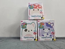 (3) Squishmallows Series 1 Squish-A-Longs Clip & Go Pack Mystery Mini-Squish