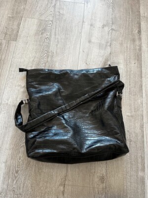 Zara Tasche schwarz Krokodil