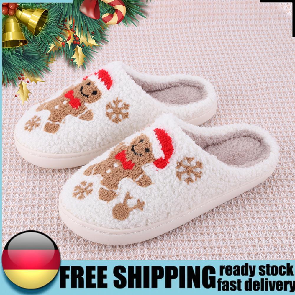 APL Pantofole Natalizie Pan di Zenzero Uomo Soffici Pantofole Casa per Autunno Inverno
