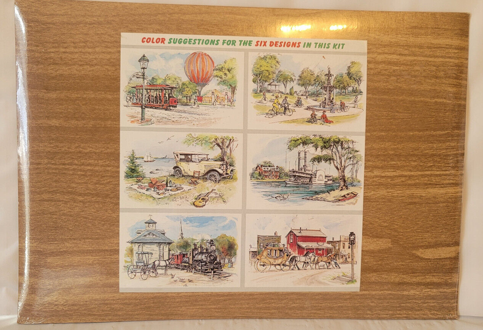 Vintage Old Town and Country Paintable Watercolor Kit / Red Farm Studio