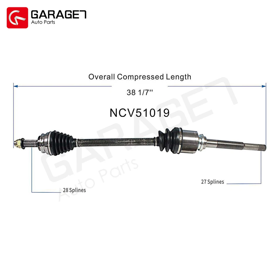 For 2011-2017 Mitsubishi Outlander Sport Auto CVT Front Right CV Axle Assembly - Image 4 of 4