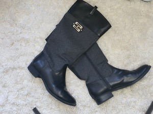 tommy hilfiger tall black boots