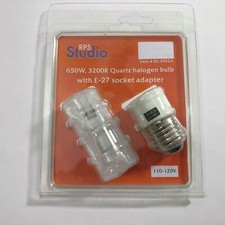 RPS E-27/650W Quartz Halogen Kit Lamp w/Screw Mount Adapter Stage Studio Light
