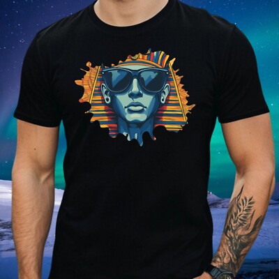 Mens Pharaoh Sunglasses Print Cotton T-Shirt Size XS to 5XL