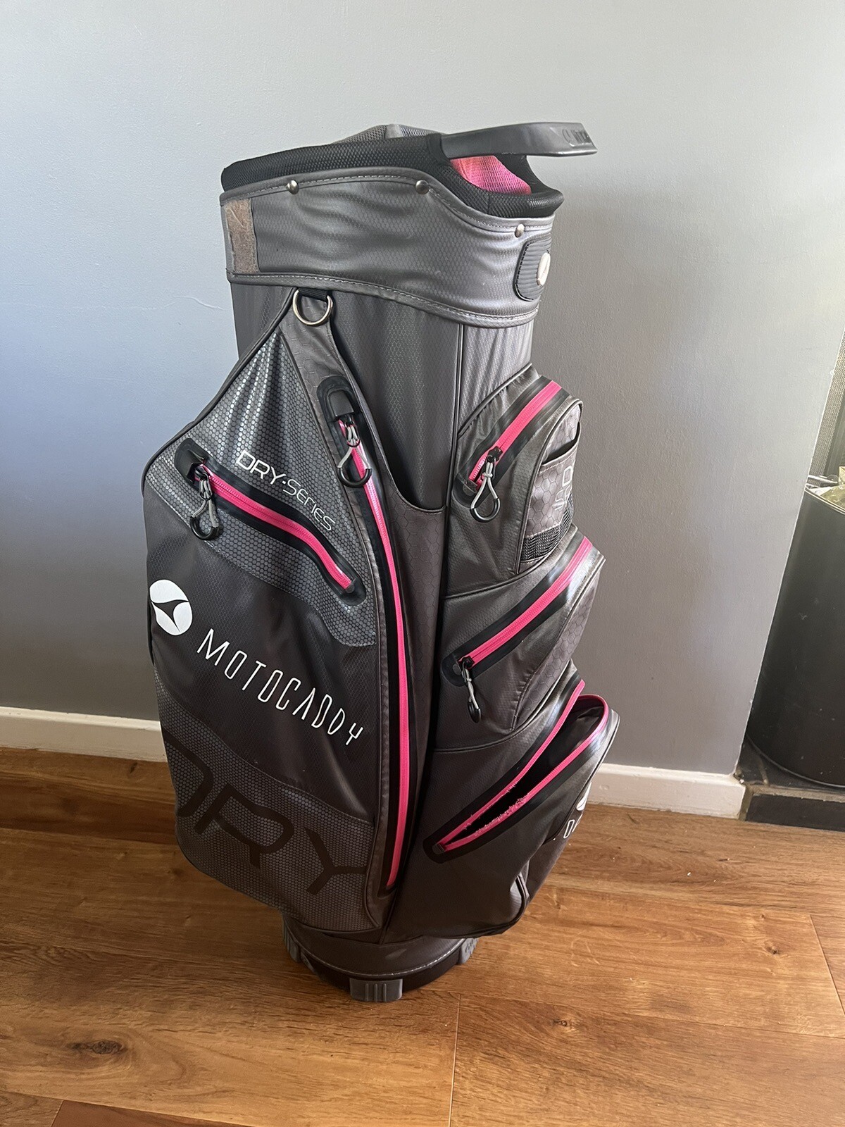 Motocaddy Dry Series (Waterproof) 14 Way Golf Cart Bag Charcoal/red eBay