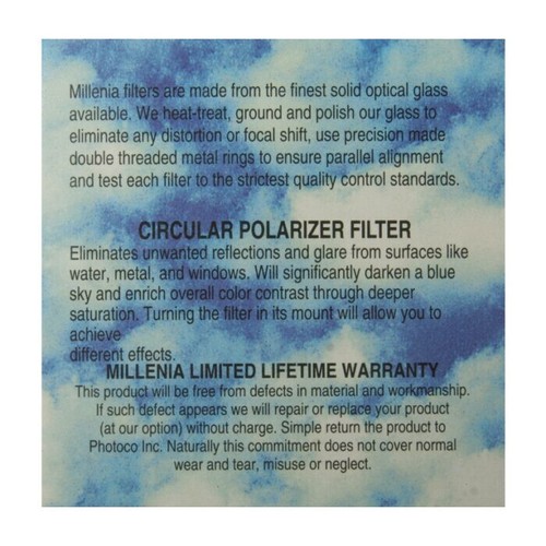 Millenia 58mm Circular Polarizer - Picture 3 of 3