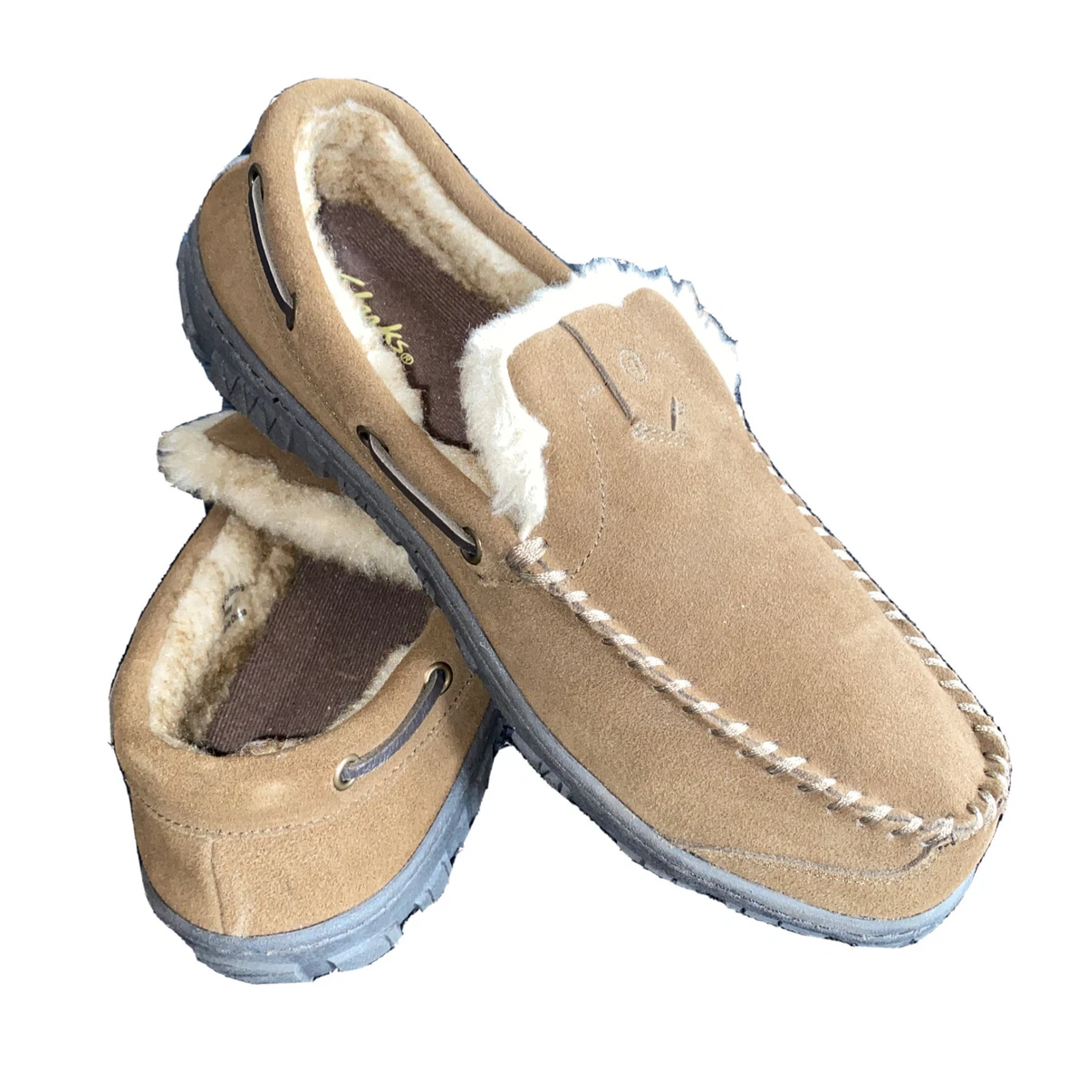 MEN S CLARKS HUDSON BAY 11 COZY SLIPPERS SZ 10 M eBay