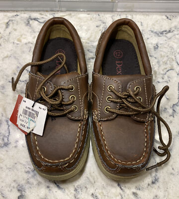 NEW Boys Dexter Brown Boat Lace Shoe Size 12
