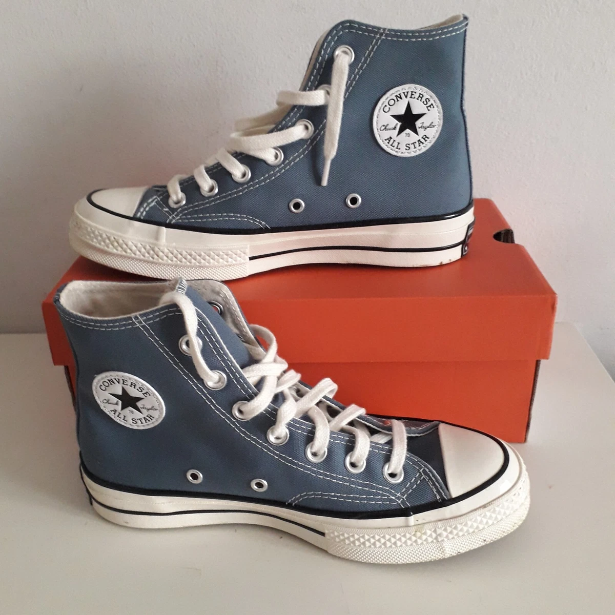 Converse Chuck 70 Hi All Star Deep Waters Egret Black A00752C UK 4
