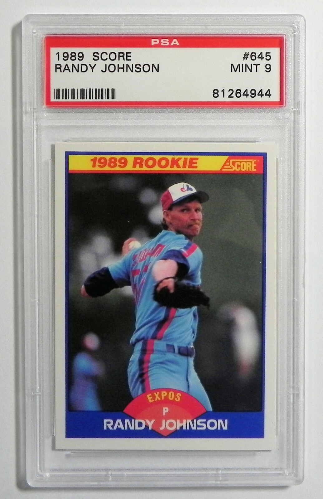 RANDY JOHNSON 1989 Score Card #645 _ PSA 9 _ 81264944