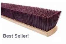 Magnolia Brush #2236 36" Coarse Brown Polystyrene Garage Brush Push Broom Head
