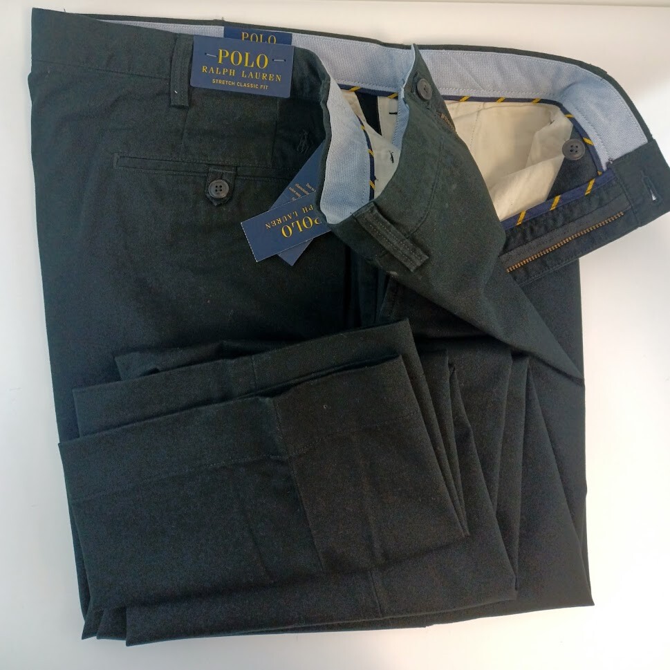 パンツ Ralph Lauren polo chino \"Charcoal Black\" POLO RALPH LAUREN Slim-Fit Stretch-Cotton Twill Chinos for