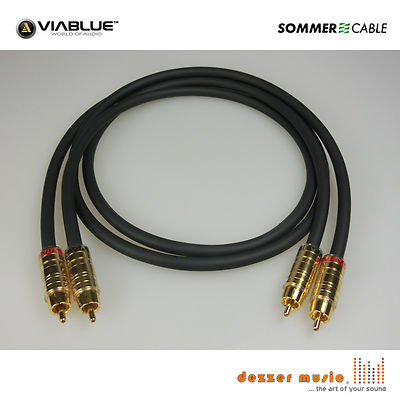 2x 2m Cinch-Kabel CARBOKAB VIABLUE Sommer Cable / High End PROFI PREMIUM KABEL