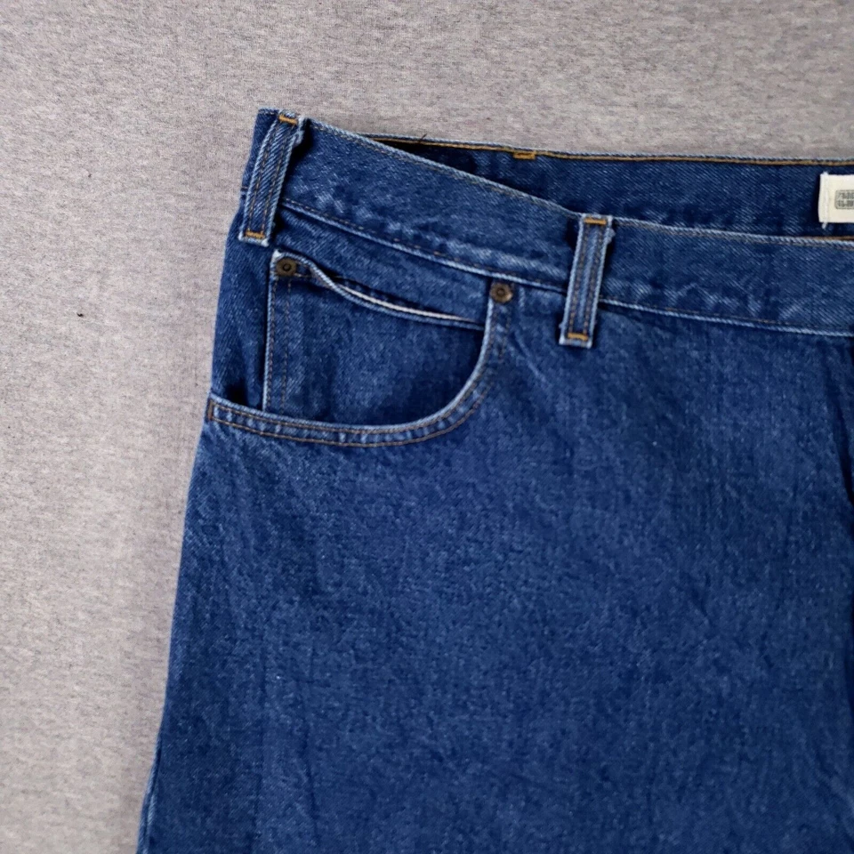 Faded Glory 46x30 Original Fit Blue Jeans Vintage Heavy Denim Quality Stone Wash - Image 2 of 4