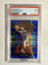 2023-24 Panini Select #56 Stephen Curry Blue Prizm PSA 9