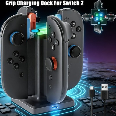 Grip Charger for Nintendo Switch 2 Charging Dock for Switch Joycon Station,k