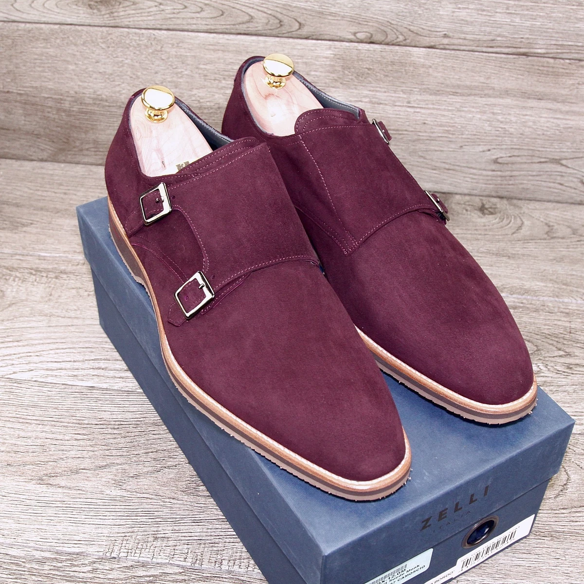 Vintage 90’s Roger Mohnani Brown Suede Monk Strap Oxfords Size 44 US 11 Cookies Letterman Jacket main image 3