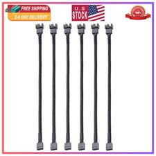 6pcs 4 Pin PWM Fan Extension Cable 26cm Male to Female Computer Case Connector