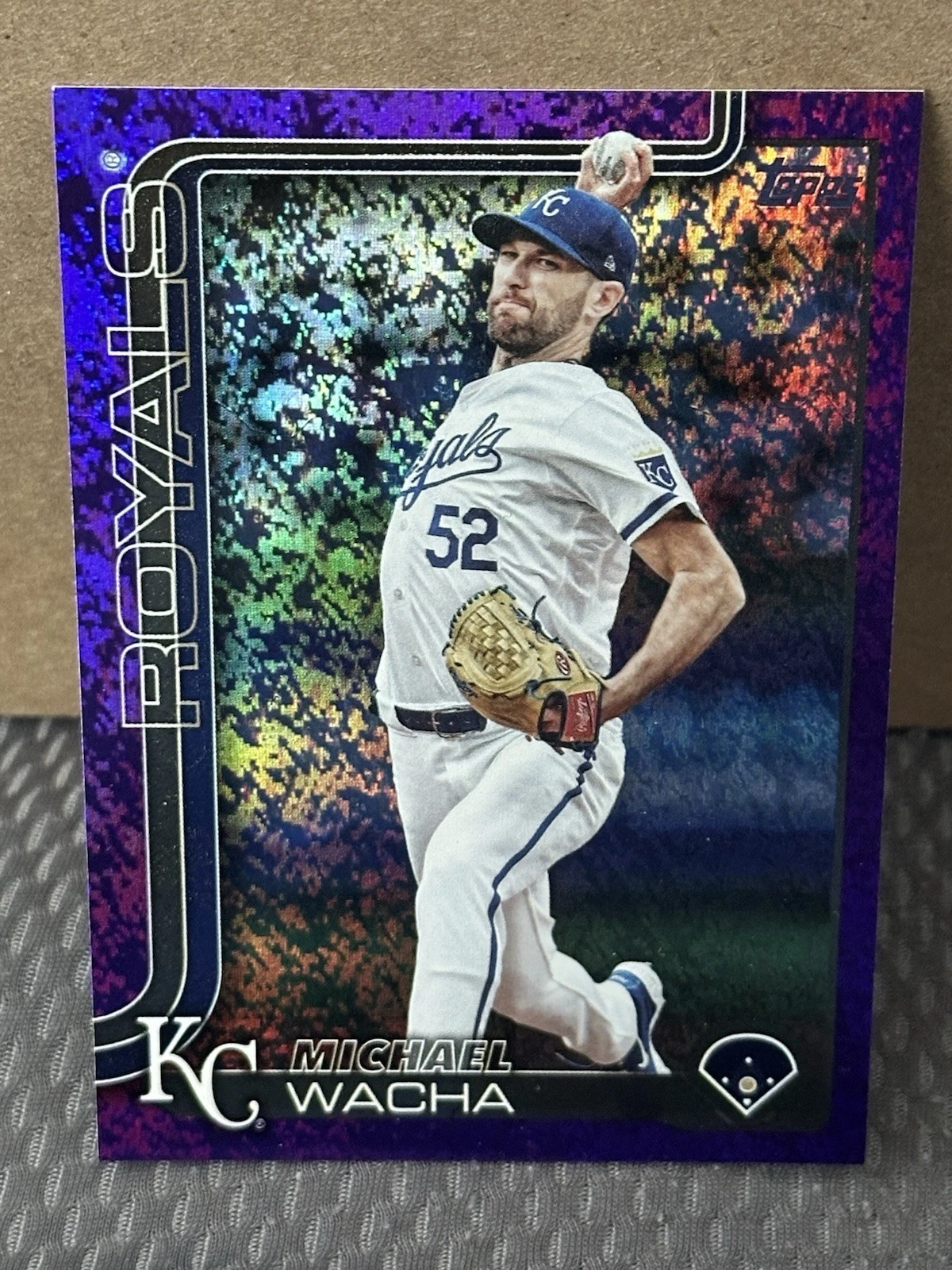 2025 Topps Series 2- Michael Wacha #421 Purple Holo Foil /250 KC Royals