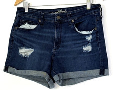 Universal Thread Womans Size 12/31 Shorts High Rise Midi Tiro Alto Blue Denim